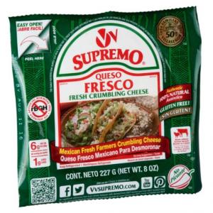 Supremo Queso Fresco Fresh Crumbling Cheese, 8 Ounce -- 12 per c