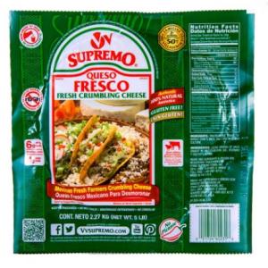 VV Supremo Queso Fresco Crumbling Cheese, 5 Pound - 4 per case.