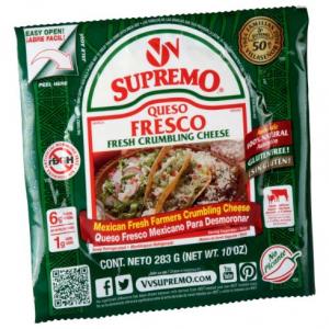 VV Supremo Queso Fresco Fresh Crumbling Cheese, 10 Ounce - 12 per case.