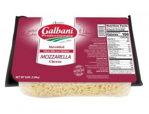 Sorrento Low Moisture Whole Milk Regular Shredded Mozzarella Cheese, 5 Pound - 6 per case.