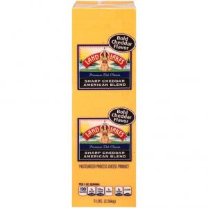 Land O Lakes Yellow Sharp Cheddar American Cheese Blend, 5 Pound
