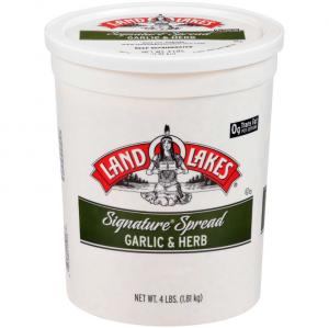 Land O Lakes Signature Garlic & Herb Flavored Butter Spread (4 OZ, 4 Per Case)