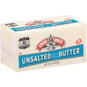 Land O Lakes Solid Unsalted Butter, 1 Pound - 36 per case.