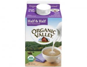 Organic Valley Ultra Pasteurized Half and Half Milk, 16 Fluid Ounce - 12 per case
