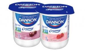 Dannon Creamy Raspberry and Cherry Twin Pack Yogurt, 4 Ounce --