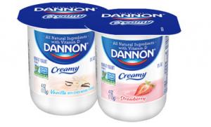 Dannon Creamy Strawberry & Vanilla Twin Pack Yogurt (4 Oz, 48 Per Case)