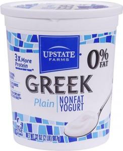 Upstate Farms Greek Nonfat Blended Plain Yogurt, 32 Ounce - 6 per case.