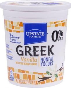 Upstate Farms Greek Nonfat Blended Vanilla Yogurt, 32 Ounce - 6 per case.