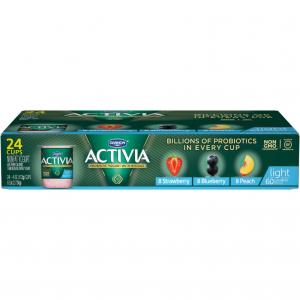 Activia Light Strawberry Peach Blueberry Probiotic Yogurt (4 Oz, 24 Per Case)