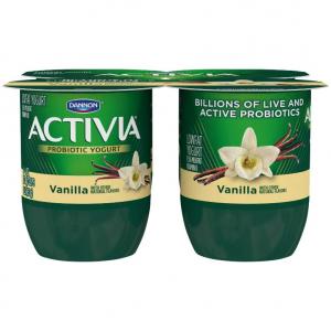 Activia Vanilla Probiotic Yogurt, 4 Ounce - 24 per case.