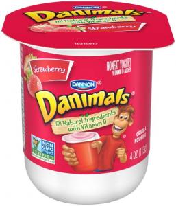 Danimals Strawberry Nonfat Yogurt, Frozen Yogurt (4 Oz. Cup, 48 Per Case)