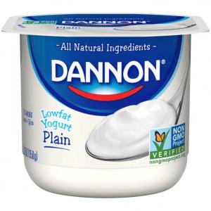 Dannon All Natural Original Plain Lowfat Yogurt, 6 Ounce - 12 per case.