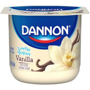 Dannon All Natural Vanilla Flavored Yogurt, 6 Ounce - 12 per case.