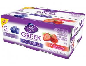 Dannon Light & Fit Fruit On The Bottom Greek Nonfat Yogurt (5.3 Oz, 12 Per Case)