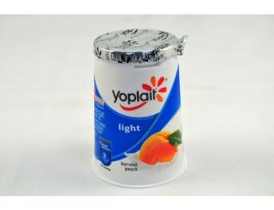 Yoplait Light Harvest Peach Yogurt, W/Grade A Nonfat Milk (6 Oz, 12 Per Case)