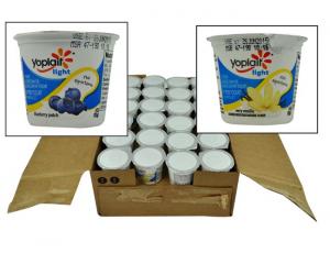 Yoplait Lite Vanilla Blueberry Yogurt, 4 Ounce - 48 per case.