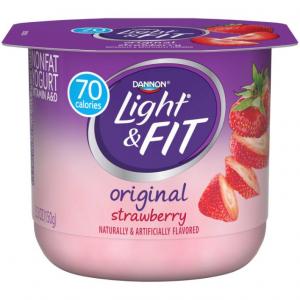 Light and Fit Strawberry Yogurt, 5.3 Ounce - 12 per case.