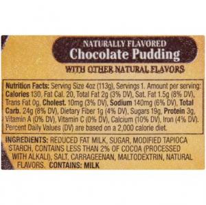 Kozy Shack Chocolate Pudding, 4 Ounce48 per case.