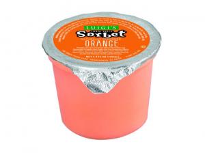 Luigis No Sugar Added Orange Sorbet Cup, 4 Fluid Ounce -- 96 per