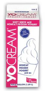 Yocream Yogurt Mix Premium Classic Chocolate Frozen Nonfat Soft Serve Yogurt Mix, 6 x 64 oz Case