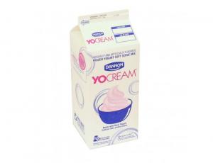 Yocream Yogurt Mix Premium Strawberry Shortcake Frozen Low Fat Soft Serve Yogurt Mix, 6 x 64 oz Case