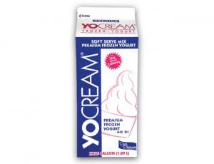 Yocream Yogurt Mix Premium Sweet Coconut Frozen Low Fat Soft Serve Yogurt Mix, 6 x 64 oz Case