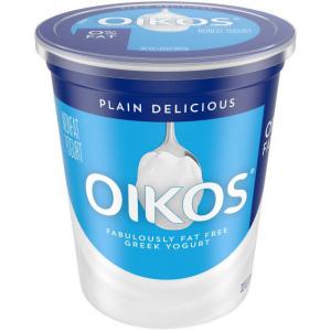 Oikos Plain Nonfat Greek Yogurt, 32 Ounce - 6 per case.