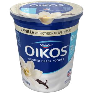 Oikos Vanilla Nonfat Greek Yogurt, 32 Ounce - 6 per case.