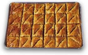 Athens Foods Walnut Triangle Baklava - 48 per case.