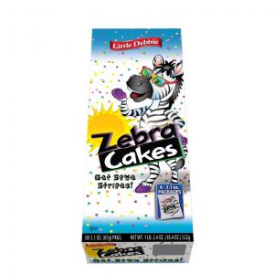 Little Debbie Vending Zebra Cakes FOA, 3.1 ounce - 54 per case.