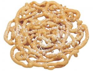 J and J Snack Cake Factory Funnel Cake - 5 inch, 48 per case.
