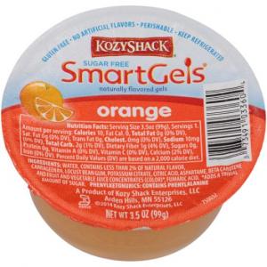 Kozy Shack Sugar Free Orange Smartgels, 3.5 Ounce - 48 per case.