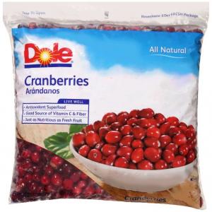 Dole Individual Quick Frozen Cranberry, Ready-To-Eat (5 lbs, 2 Per Case)