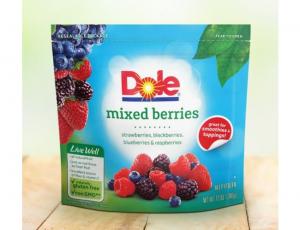 Dole Individual Quick Frozen Mixed Berry Fruit, Ready-To-Eat (5 lbs, 2 Per Case)
