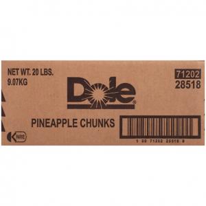 Dole Individual Quick Frozen Chunk Pineapple (20 Lbs, Single Pack)