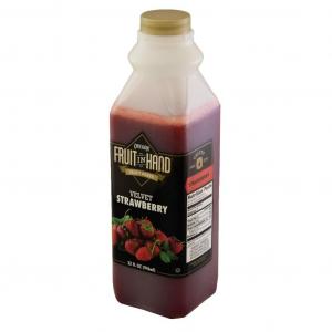 Fruit in Hand Strawberry Velvet Craft Puree, 32 Fluid Ounce - 6 per case.