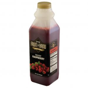 Fruit in Hand Raspberry Velvet Craft Puree, 32 Fluid Ounce -- 6