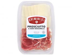 Creminelli Fine Meats Sliced Prosciutto and Mozzarella, 2.2 Ounce - 12 per case.