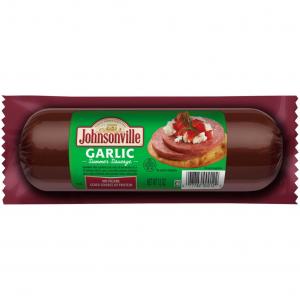 Johnsonville Garlic Summer Sausage, 12 Ounce - 12 per case.
