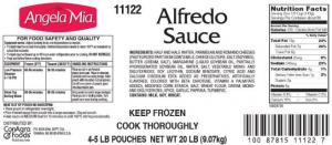 Conagra Angela Mia Standard Alfredo With Sauce (80 OZ, 4 Per Case)