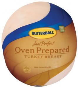 Butterball Just Perfect Oven Prepared Skinless Turkey Breast, 9 Pound - 2 per case.