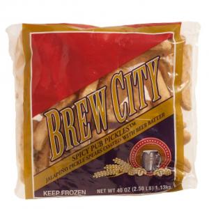 McCain Brew City Beer Battered Spicy Pub Pickle - Appetizer, 2.5 Pound - 6 per case.