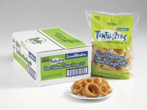 Lamb Weston Tantalizers Beer Battered Onion Ring - Appetizer, 2.5 Pound - 4 per case.