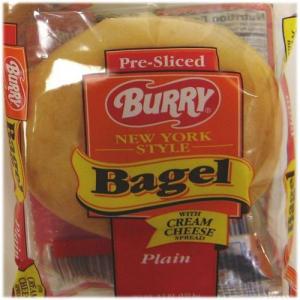 Burry Foodservice Thaw and Sell Sliced Plain Bagel, 4.67 Ounce24 per case.