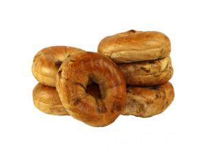 Just Bagels Sliced Cinnamon Raisin Bagel, 4 Ounce - 48 per case.