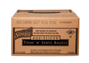 Sara Lee Cinnamon and Raisin Bagel, 4 Ounce - 72 per case.