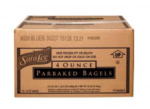 Sara Lee Par Baked Blueberry Swirl Bagel, 4 Ounce - 72 per case.
