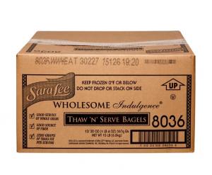 Sara Lee Wholesome Indulgence Whole Wheat Bagel, 3.3 Ounce -- 72