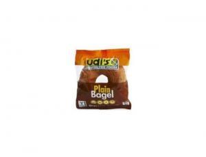 Udis Gluten Free Plain Bagel, 3.5 Ounce 24 per case.