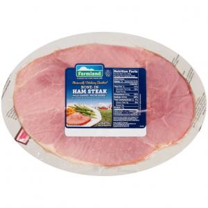 Farmland Water Added Bone In Smoked Ham Steak, 1.14 Pound -- 12
